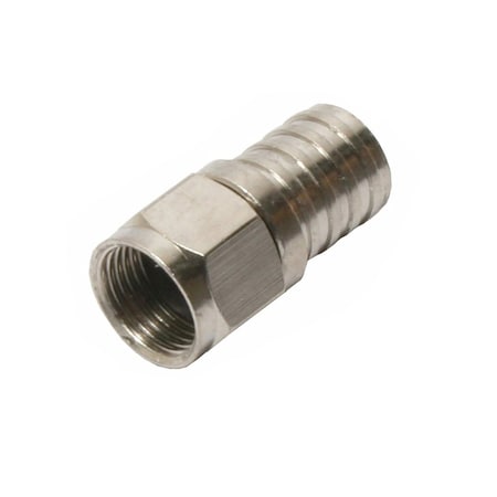 Quest Technology International F (Male) Connectors, 75 Ohm - Weatherproof Crimp-On W/ Ring & Gel, Rg-6 Quad CFC-7314
